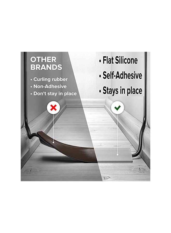 PROMASS Floor Cord Cover, Overfloor Cord Protector, Cable Floor Covers for Cords, Silicone Cord Protector, Ideal Extension Cord Cover to Protect Wires On Floor, Self-Adhesive Power Cable Protector (39Inch) - Image 5