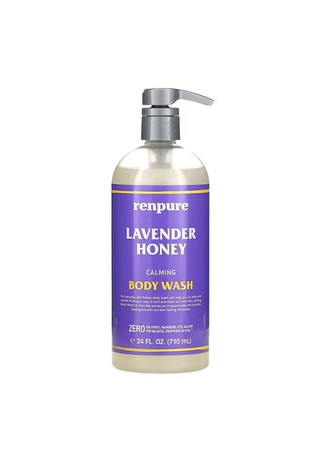 Renpure Calming Body Wash Lavender Honey 24 fl oz 710 ml - Image 1