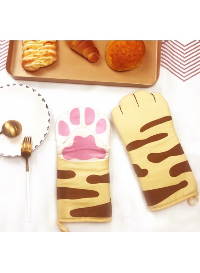 a pair home portable microwave oven thickened gloves  - Image 2