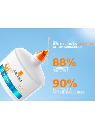 لاروش بوزيه أنثيليوس UVAir سيروم واقي الشمس لون طبيعي متوسط +SPF 50 مع النياسيناميد، واقي يومي للوجه للرجال والنساء، قوام خفيف كالهواء بلمسة نهائية غير مرئية لجميع أنواع البشرة، 50 مل - view 2