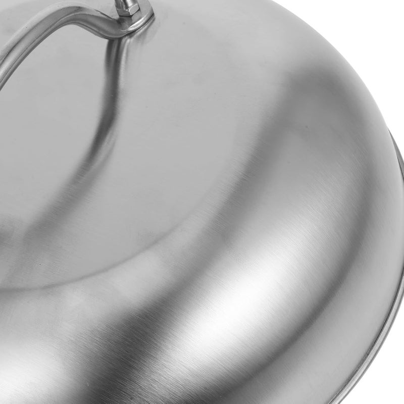 2pcs 9-inch Stainless Steel Pot Lid Set Thickened round Frying Pan Cover Universal Cooking Pot Supply Griddle Basting Cover for Kitchen and Barbecue - Image 3