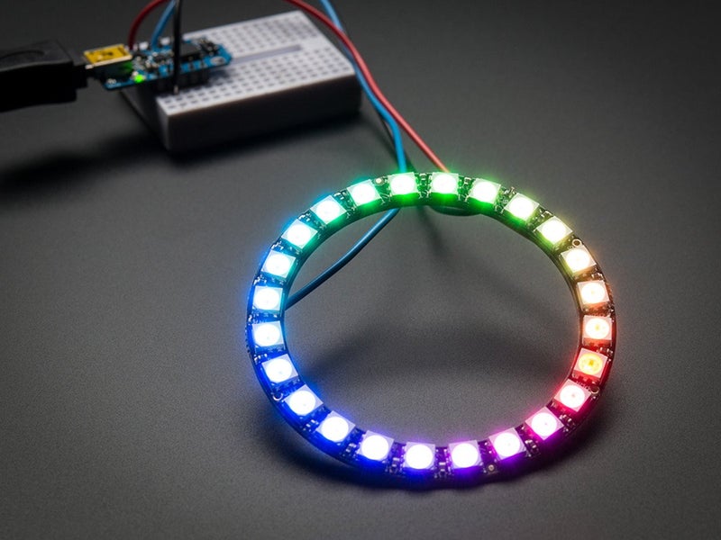 Adafruit 100226 24 RGB Neopixel LED Ring with Integrated Drivers - Image 2