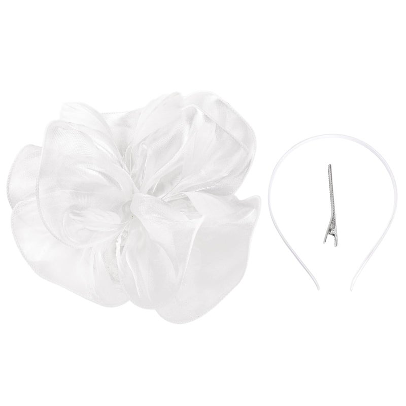 DRESHOW Fascinators Hat Tea Party Headwear Ribbons Feathers on a Headband and a Clip for Women - Image 5