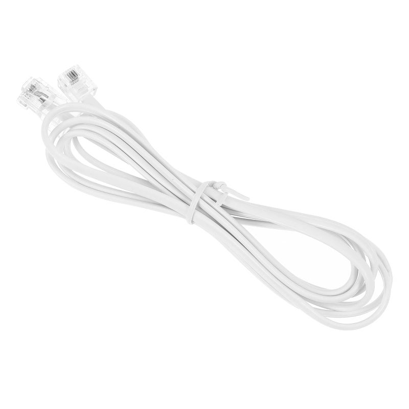 RJ11 to RJ45 Telephone Line Cable 6p4c to 8p8c Connector for Landline Phones White Home Office Use - Image 2