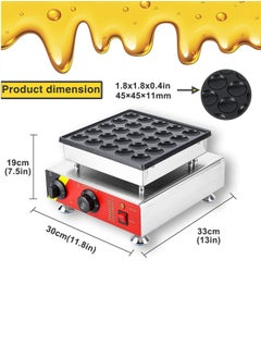 Grace Commercial Mini Pancake Maker 25 Holes Porfertjes Machine  - Image 5