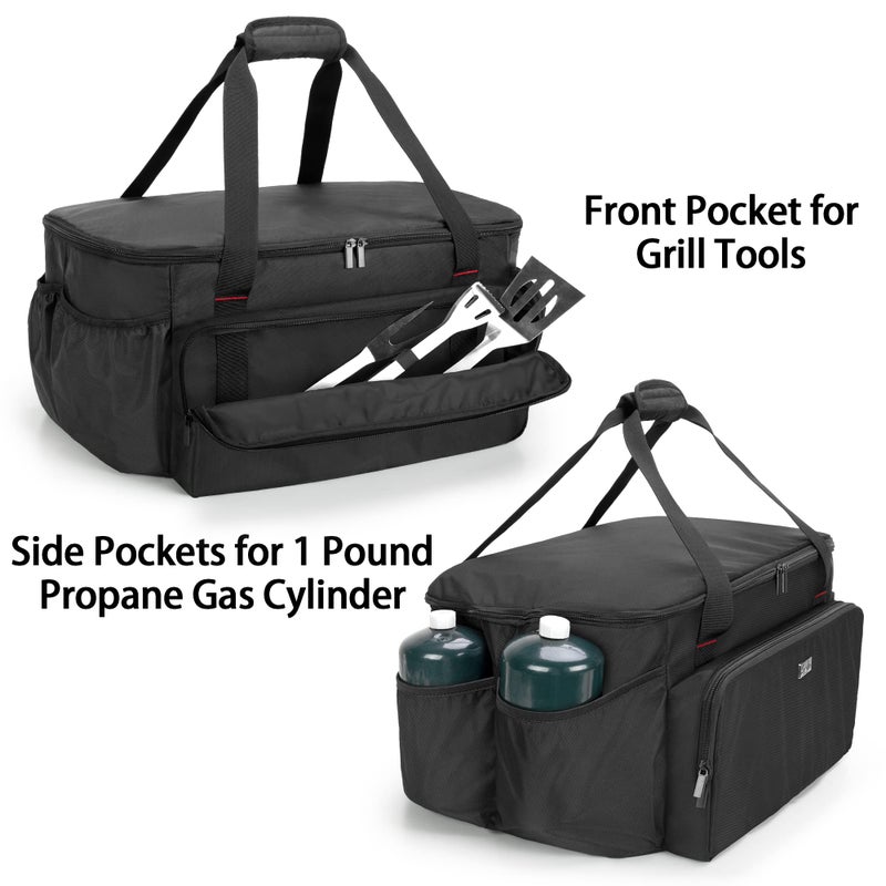 samdew Portable Grill Carry Bag Compatible with Weber 1141001 Go-Anywhere Gas Grill, Outdoor Camp Grill Cover Compatible with Weber 121020 Go-Anywhere Charcoal Grill, Bag Only (Patented Design) - Image 4