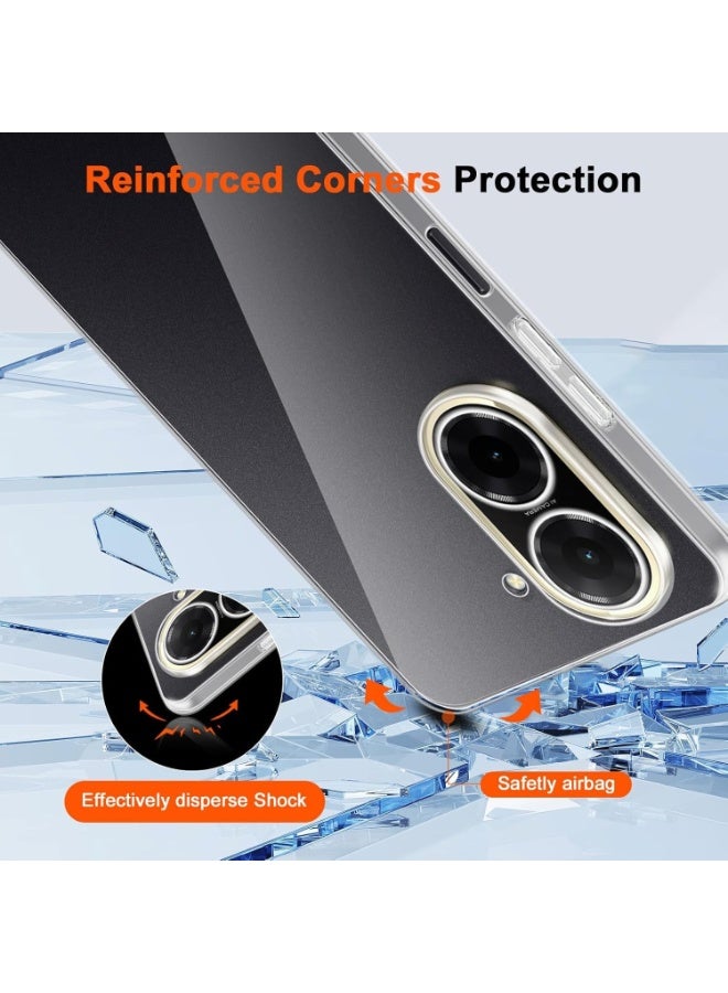 Slim back protective case for Redmi A5 with a scratch-resistant design and shock-absorbing made from heat-resistant polyurethane and soft transparent silicone - Image 2