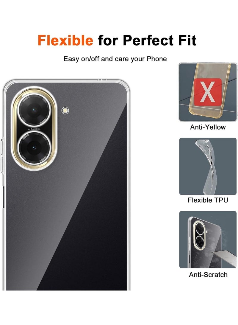 Slim back protective case for Redmi A5 with a scratch-resistant design and shock-absorbing made from heat-resistant polyurethane and soft transparent silicone - Image 4