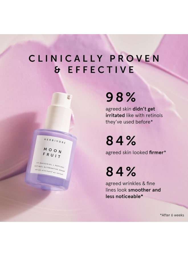 HERBIVORE Bakuchiol Retinol Alternative Moon Fruit Face Serum EXTRA STRENGTH 1 Bakuchiol Peptides Smooths Skin Reduces Fine Lines Wrinkles Plantbased Vegan Crueltyfree 30mL 1 oz - Image 2