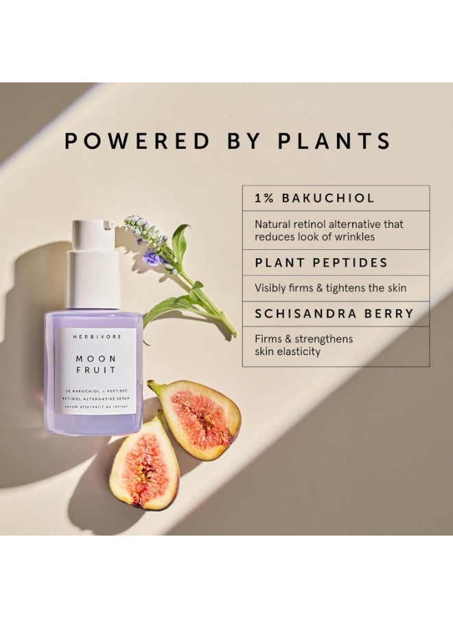 HERBIVORE Bakuchiol Retinol Alternative Moon Fruit Face Serum EXTRA STRENGTH 1 Bakuchiol Peptides Smooths Skin Reduces Fine Lines Wrinkles Plantbased Vegan Crueltyfree 30mL 1 oz - Image 4