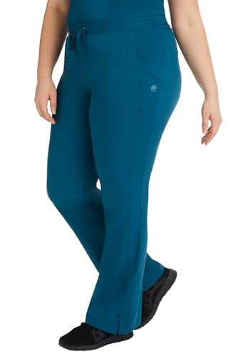 Healing Hands Taylor Women's Pants Mid Rise with 2 Pockets & Back Elastic Waistband 9095, XXS, Caribbean - Image 4