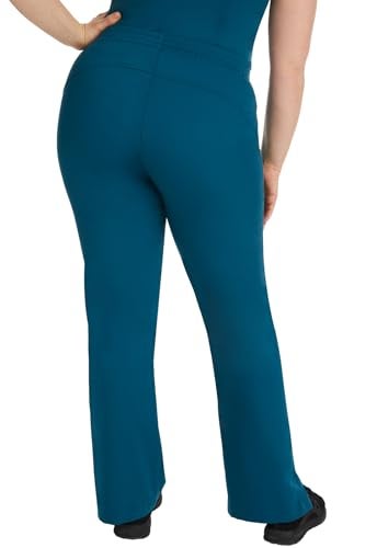 Healing Hands Taylor Women's Pants Mid Rise with 2 Pockets & Back Elastic Waistband 9095, XXS, Caribbean - Image 3