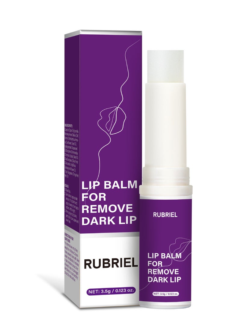 RUBRIEL Lip Lightening for Dark Lips,Moisturizing Lip Care Cream,Lip Balm Stick,Deep Moisturization Lip Balm,Lip Balm Hydrating and Brightening Dark Lips,Lip Repair Balm for Dry Cracked Li-ps,3.5g - Image 1