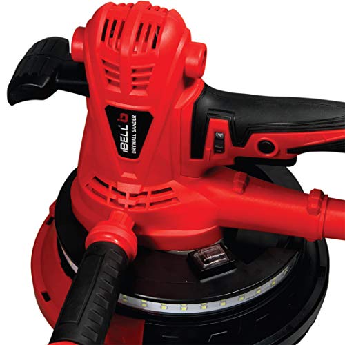 IBELL Dry Wall Sander DS25-80, 1300W, Copper Armature, Sanding Dia 215mm 9" 1400-2600RPM with 10 Hole Vacuum and LED Light - Image 4