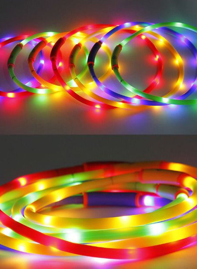 NIBEMINENT USB Rechargeable LED Glowing Pet Safety Collar Blue 50cm  - Image 2
