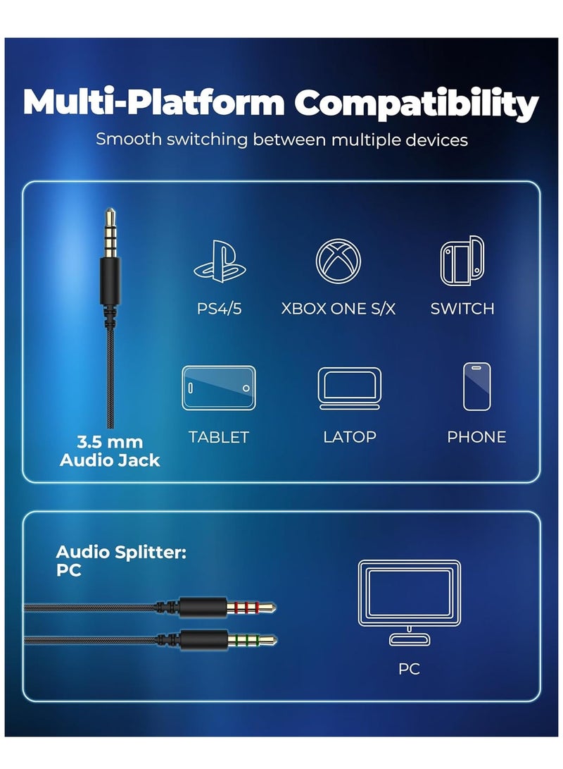 havit Gaming Headphone with 53mm Surround Sound Drivers, Detachable Omnidirectional Mic, Adjustable Head Beam, Protein Leather Earmuffs, Noise Isolation, Comfortable Over-Ear Design, 3.5mm Jack, for PC, Laptop, PS4, PS5, Xbox & Mobile – Pro-Level Audio for Long Gaming Sessions  - Image 5