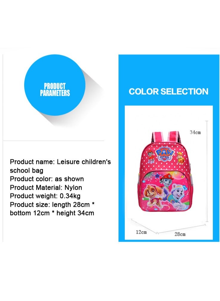 باو بترول حقيبة مدرسية لرياض الأطفال PAW Team للأطفال الذين تتراوح أعمارهم بين 4-6 سنوات حقيبة ظهر خفيفة الوزن للبنين والبنات للفصول الابتدائية والمتوسطة - Image 2