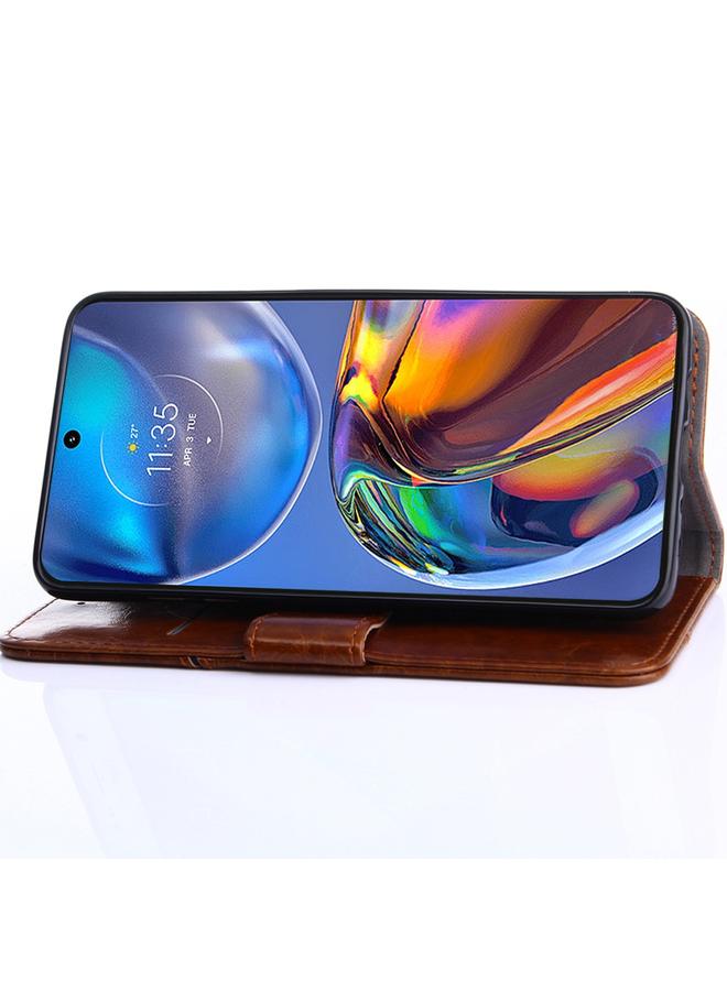 اس-توب جراب هاتف OPPO Realme 9i من الجلد بتصميم هندسي أفقي قابل للطي - Image 3