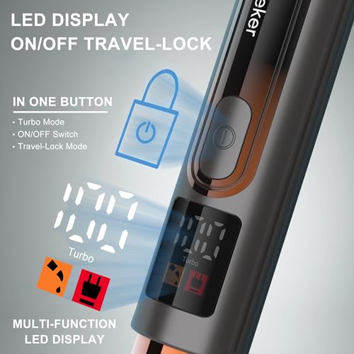 Hatteker Upgraded Mens Electric Back Shaver Body Grooming kit Body Trimmer Facial,Arm,Chin Beard Trimmer Cordless Hair Clipper with Adjustable Extension Handel Waterproof LED Display - Image 5