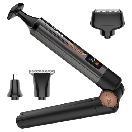 Hatteker Upgraded Mens Electric Back Shaver Body Grooming kit Body Trimmer Facial,Arm,Chin Beard Trimmer Cordless Hair Clipper with Adjustable Extension Handel Waterproof LED Display - Image 1