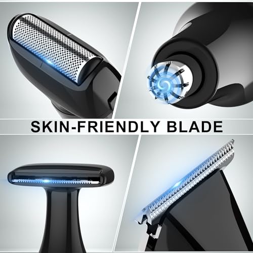 Hatteker Upgraded Mens Electric Back Shaver Body Grooming kit Body Trimmer Facial,Arm,Chin Beard Trimmer Cordless Hair Clipper with Adjustable Extension Handel Waterproof LED Display - Image 2