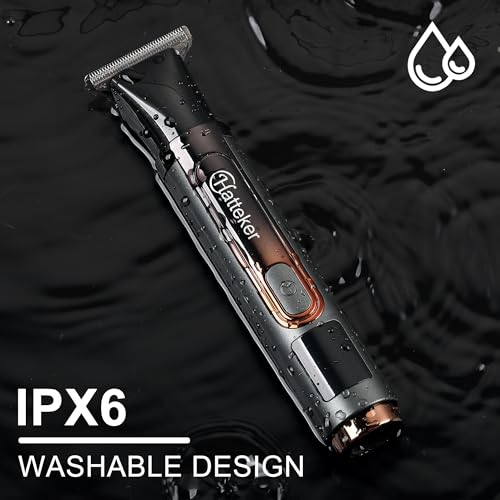 Hatteker Upgraded Mens Electric Back Shaver Body Grooming kit Body Trimmer Facial,Arm,Chin Beard Trimmer Cordless Hair Clipper with Adjustable Extension Handel Waterproof LED Display - Image 4