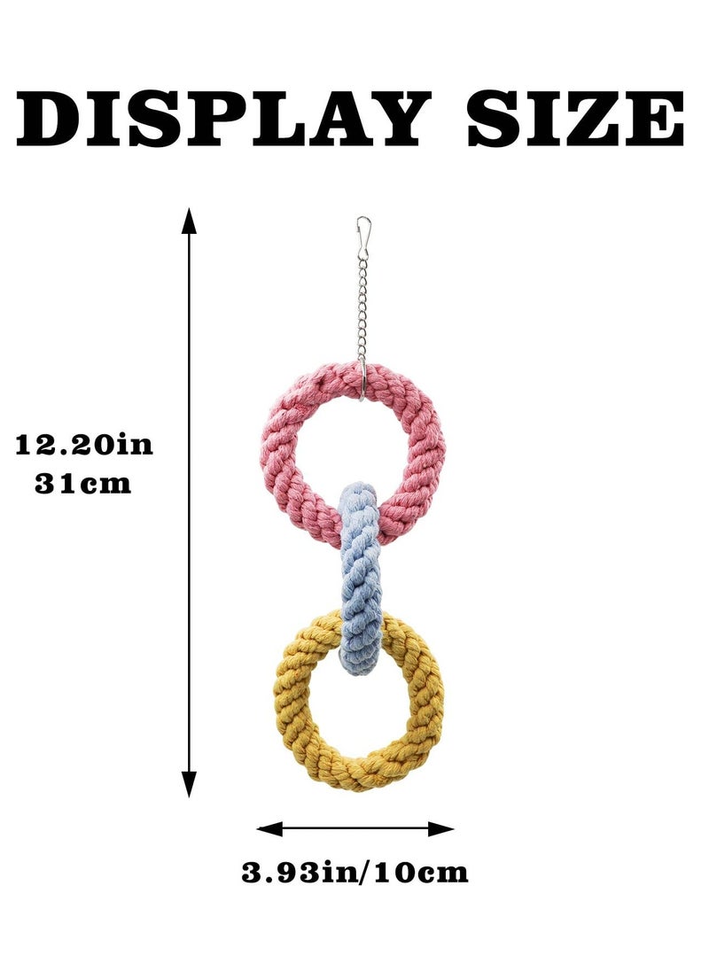 SYOSI - 2Pcs Sugar Glider Climbing Rope Toys, Fun Cage Accessories for Sugar Gliders, Rats and Birds, Hanging Swing and Perch Toy for Exercise and Play - Image 1