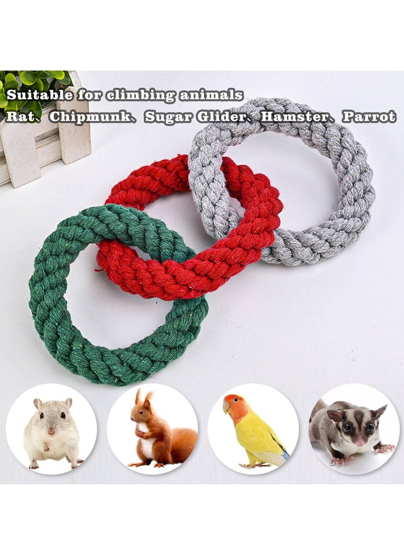 SYOSI - 2Pcs Sugar Glider Climbing Rope Toys, Fun Cage Accessories for Sugar Gliders, Rats and Birds, Hanging Swing and Perch Toy for Exercise and Play - Image 1