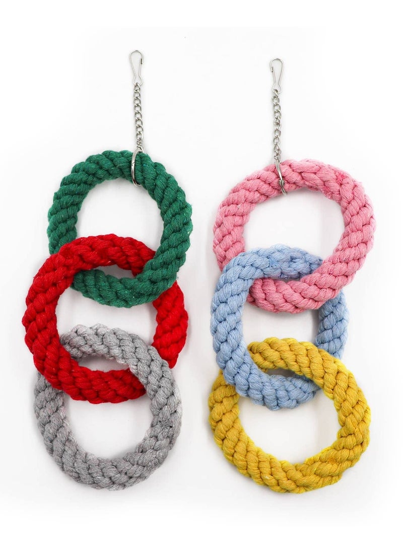 SYOSI - 2Pcs Sugar Glider Climbing Rope Toys, Fun Cage Accessories for Sugar Gliders, Rats and Birds, Hanging Swing and Perch Toy for Exercise and Play - Image 1