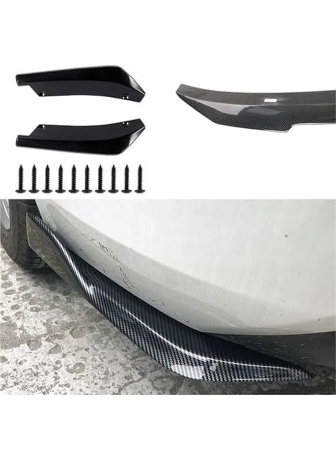 Universal Car Front Rear Bumper Lip Spoiler Splitter Scratch Protector Carbon Fiber Look - Image 3