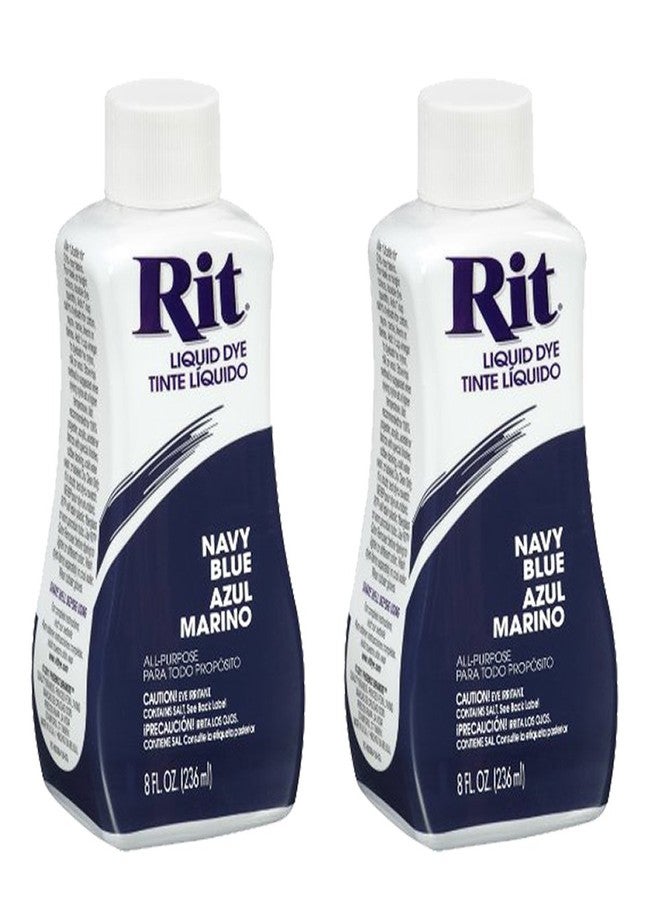 Rit Dye Liquid Fabric Dye - 8 Ounce, Navy - 2 Pack - Image 1
