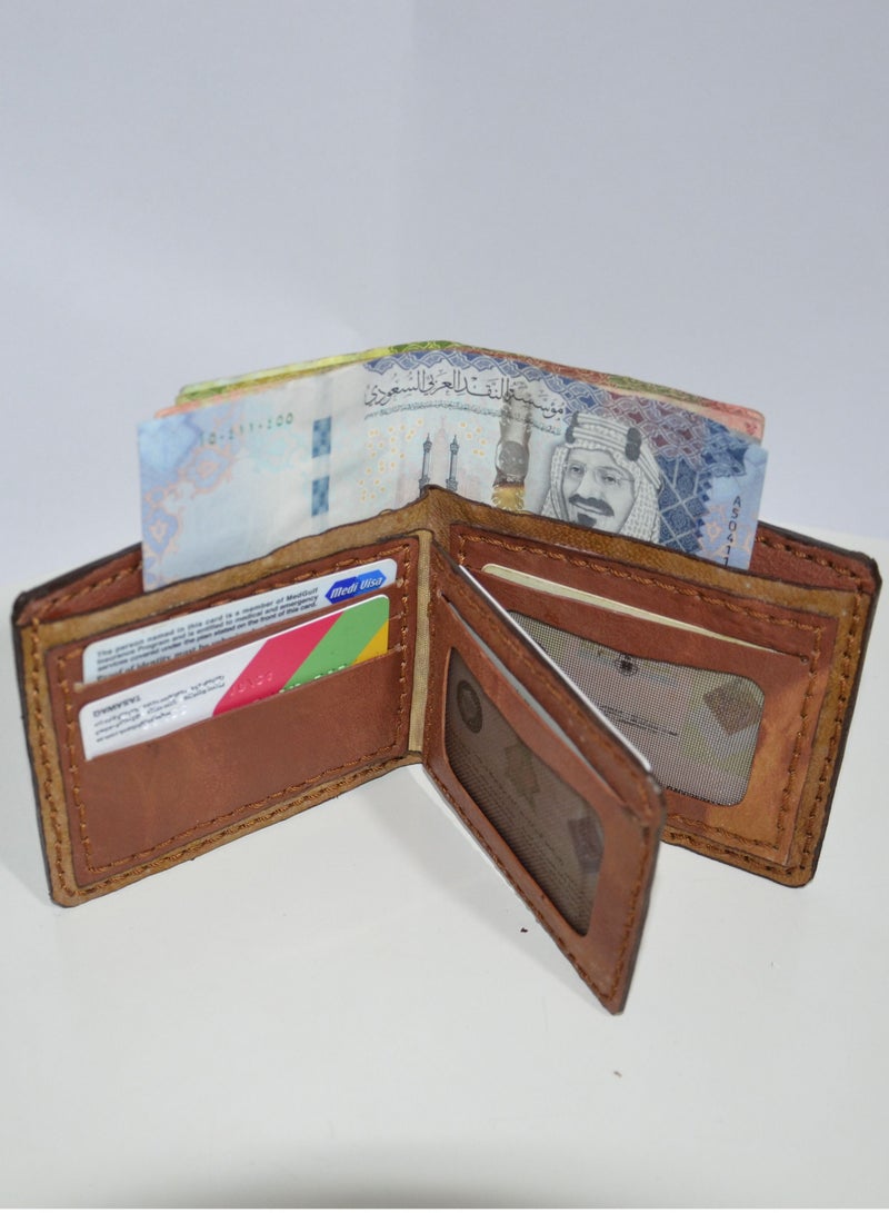 MLR Large genuine leather wallet with 10 pockets Hazel Color - Image 5