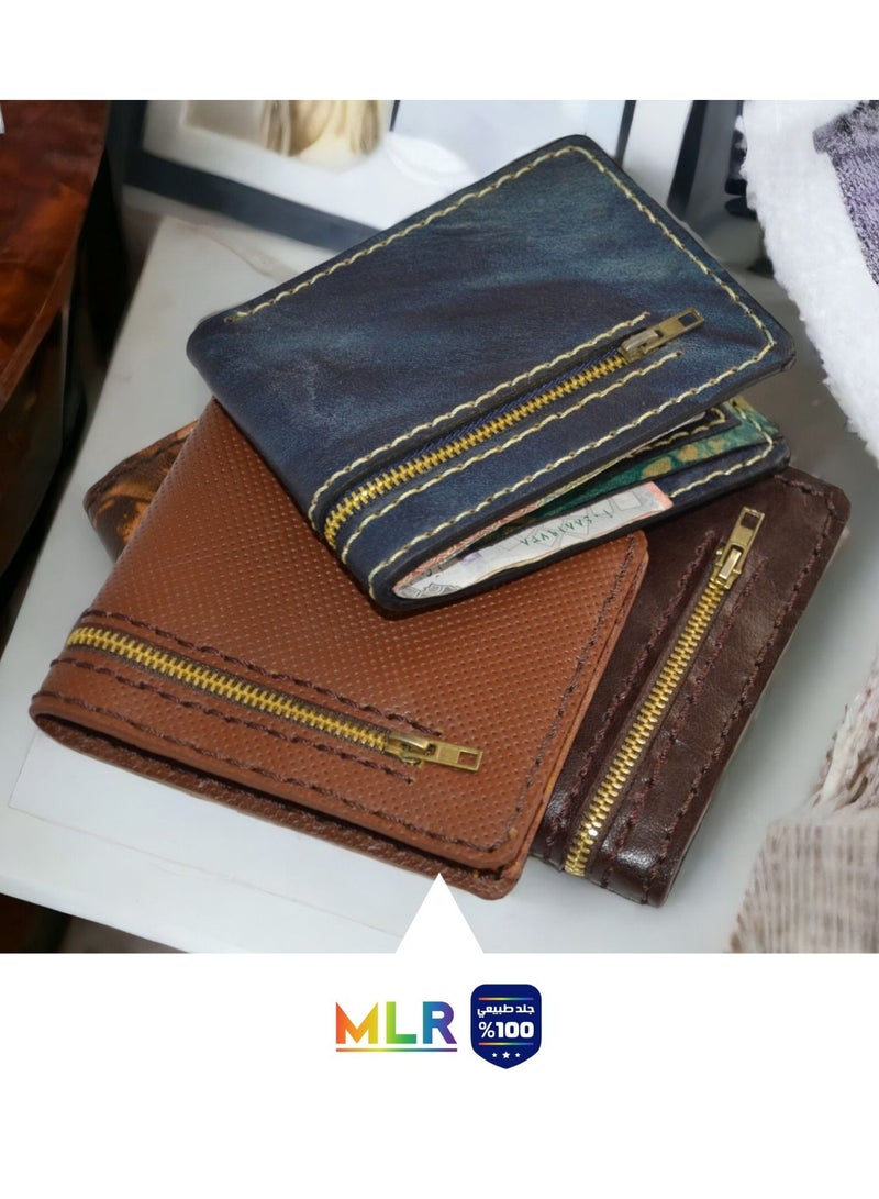 MLR Large genuine leather wallet with 10 pockets Hazel Color - Image 2