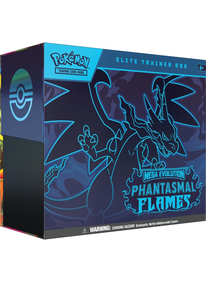 بوكيمون تي سي جي بوكيمون TCG – Mega Evolution: صندوق Phantasmal Flames Elite Trainer (إنجليزي) – 9 حزم تعزيز