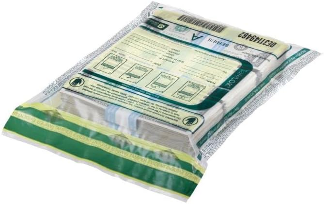 CONTROLTEK SafeLok 9" x 12", Clear, 100 Bags, Tamper-Evident Deposit Bags for Cash Handling & Valuables, Moisture, Heat and Cold Sensitive Ink, Tear-off receipt + Large Barcodes 585087 - Image 2