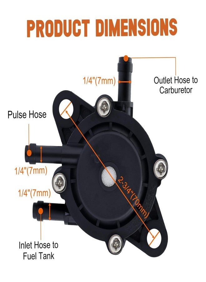 سافيور مضخة وقود Savior 691034 692313 مع فلتر خط الوقود لمحركات Briggs and Stratton 808656 491922 وKohler 24 393 04-S و24 393 16-S وHonda 16700-Z0J-003 وJohn Deere LG808656 M145667 وKawasaki 49040-7001 - Image 4