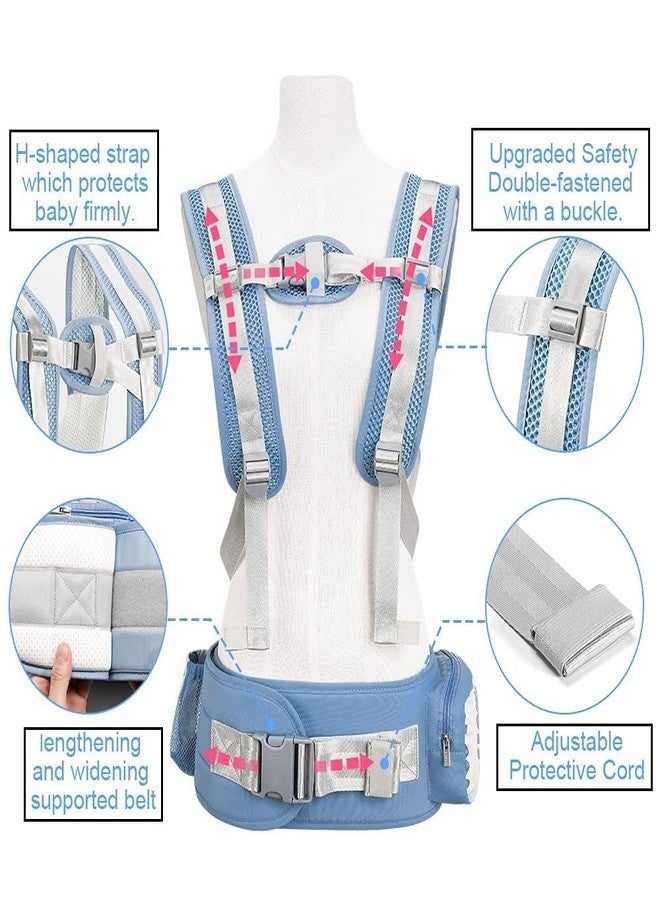 Naivete Baby Carrier, Adjustable Baby Hip Seat, Carrier for Toddler Kids, Carrier for 3-36 Months Kids, Multi Storage Pockets, Comfortable Cotton Straps, Safety Buckle & Belt, (1PC, Multi Colour) - Image 4