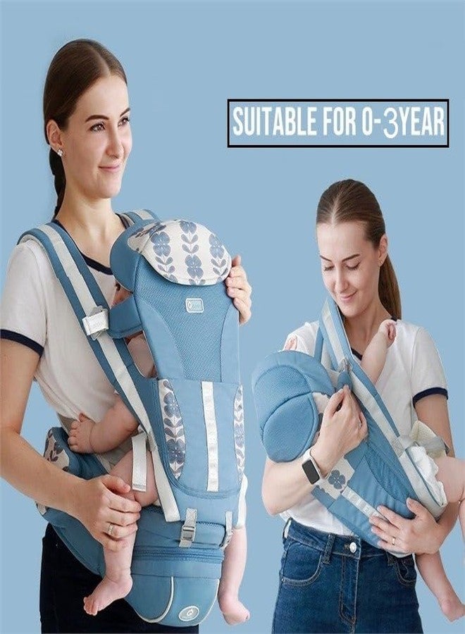 Naivete Baby Carrier, Adjustable Baby Hip Seat, Carrier for Toddler Kids, Carrier for 3-36 Months Kids, Multi Storage Pockets, Comfortable Cotton Straps, Safety Buckle & Belt, (1PC, Multi Colour) - Image 2