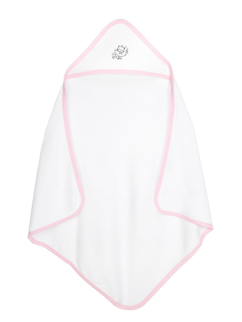 Babies Basic 100% Cotton Swaddle / Receiving Blanket for New Born, 75*75cm , Pink - Image 1