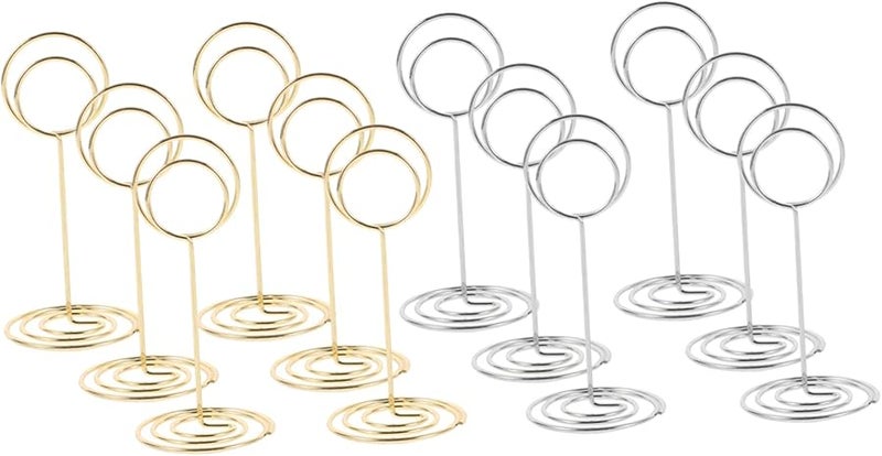 Mobestech 12 Pcs Table Number Holders Base Memo Clips for Wedding Party Events - Image 1