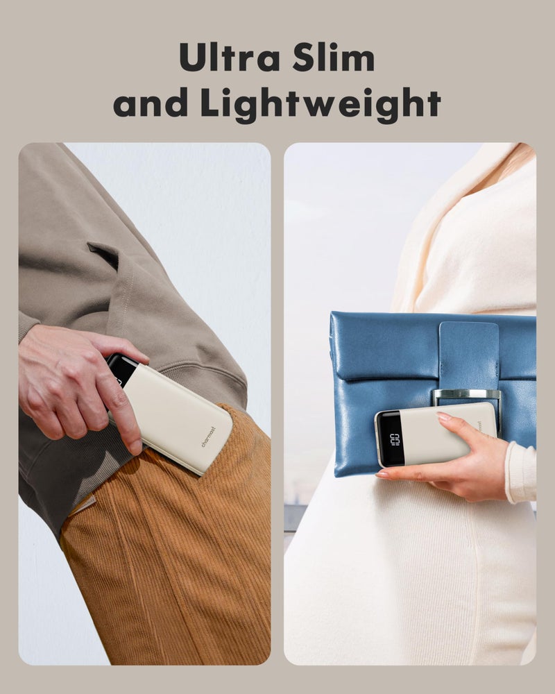 Charmast شاحن محمول Charmast مع كابلات مدمجة، بنك طاقة مع أسلاك، بطارية سفر نحيفة 10000 مللي أمبير 6 مخرجات 3 مدخلات شحن سريع 3A لهواتف سامسونج جوجل بيكسل LG موتو آيفون آيباد - Image 5