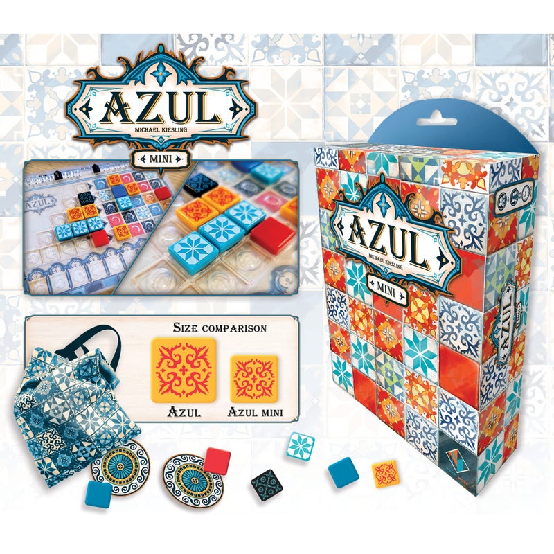 Azul Mini Board Game - Portable Tile-Placement Fun, Strategy Game for Kids and Adults, Ages 8+, 2-4 Players, 30-45 Minute Playtime, Made by Next Move Games - Image 2