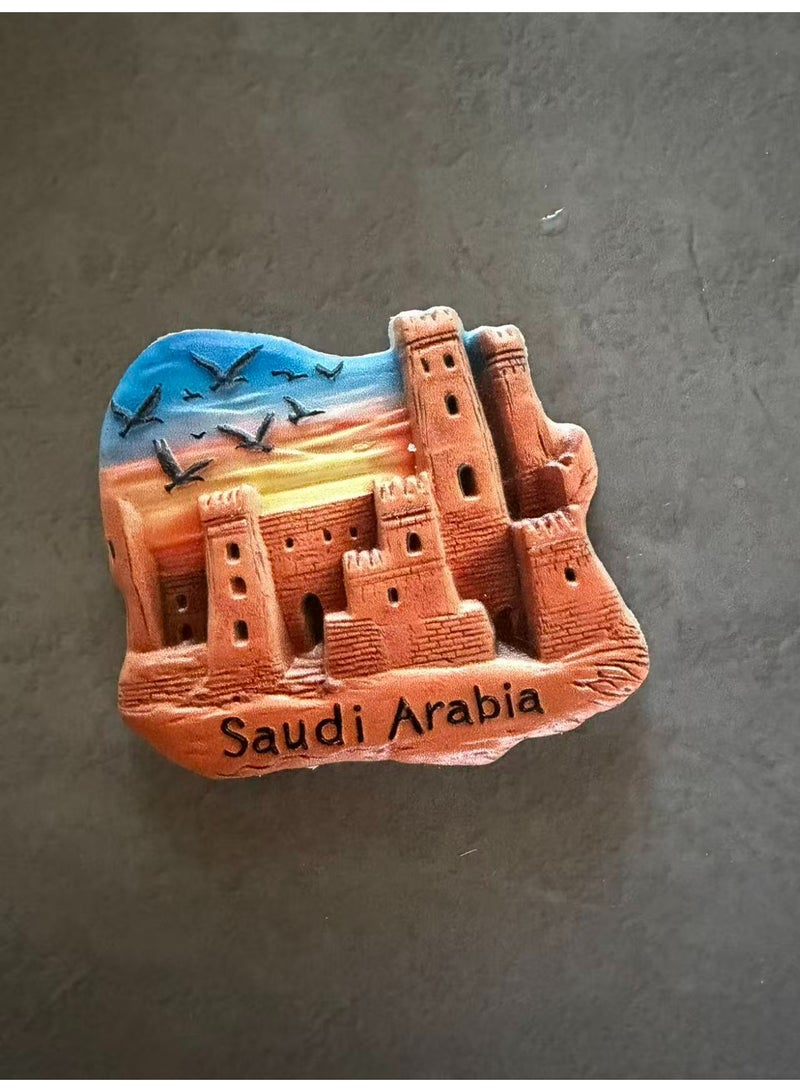 Saudi Arabia Diriyah Ancient City Refrigerator Magnet 3D Magnetic Travel Souvenir Gift Home Decoration - Image 4