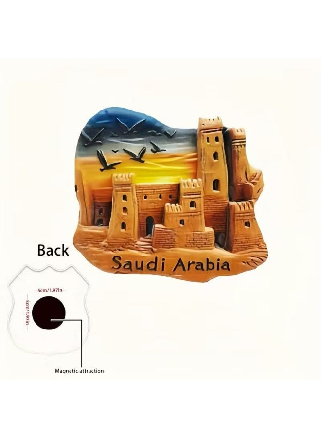 Saudi Arabia Diriyah Ancient City Refrigerator Magnet 3D Magnetic Travel Souvenir Gift Home Decoration - Image 3