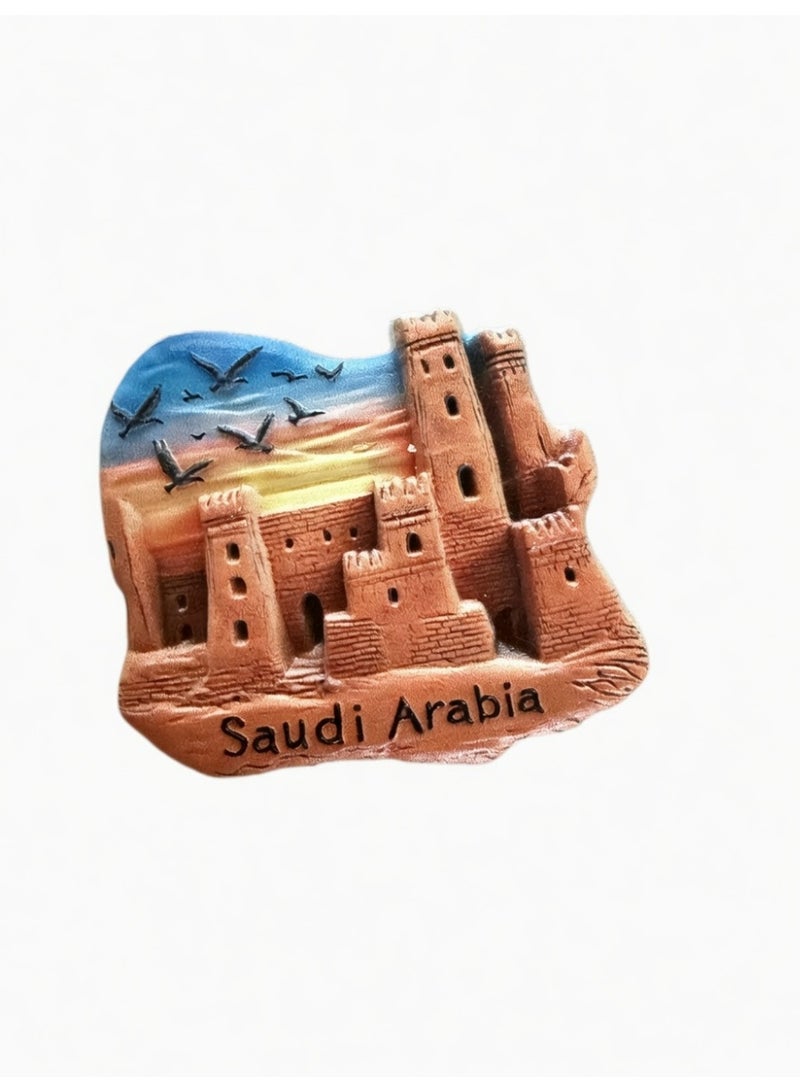 Saudi Arabia Diriyah Ancient City Refrigerator Magnet 3D Magnetic Travel Souvenir Gift Home Decoration - Image 1