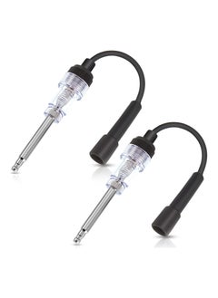 2 Pieces Inline Spark Plug Tester Engine Ignition Tester Straight Boot Ignition Tester Light Lawnmower Engine Checker Armature Diagnostic Detector for Automotive Car Internal External Engine