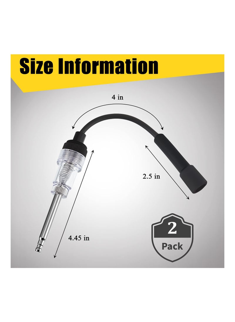 SYOSI - 2 Pieces Inline Spark Plug Tester Engine Ignition Tester Straight Boot Ignition Tester Light Lawnmower Engine Checker Armature Diagnostic Detector for Automotive Car Internal External Engine - Image 1