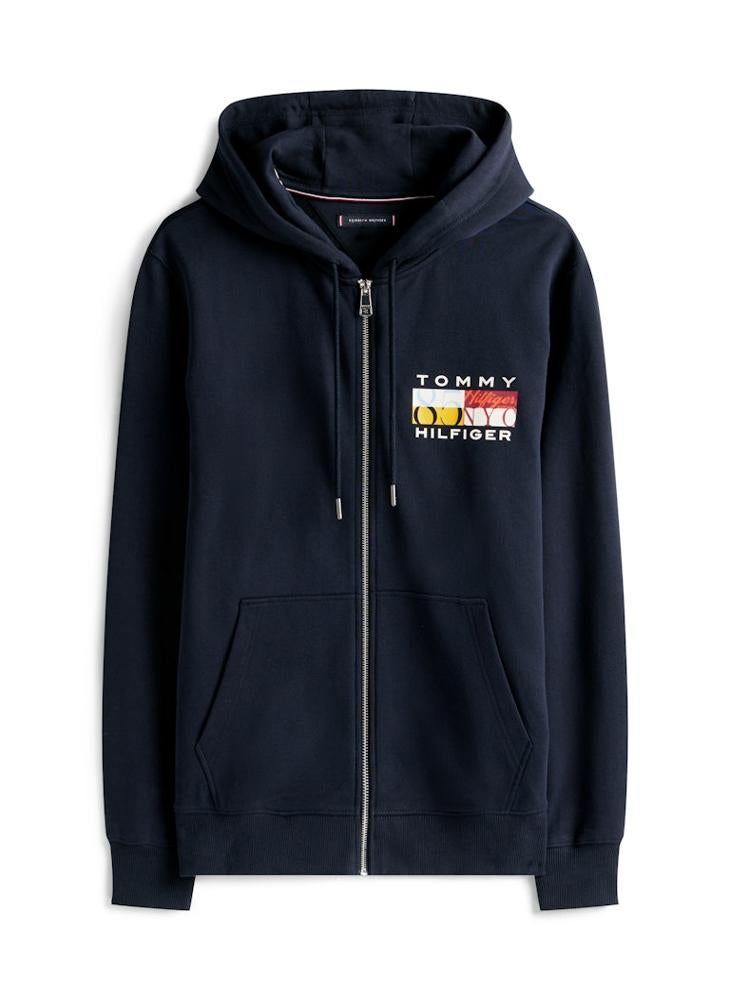 TOMMY HILFIGER Graphic Zip Through Hoodie - Image 5
