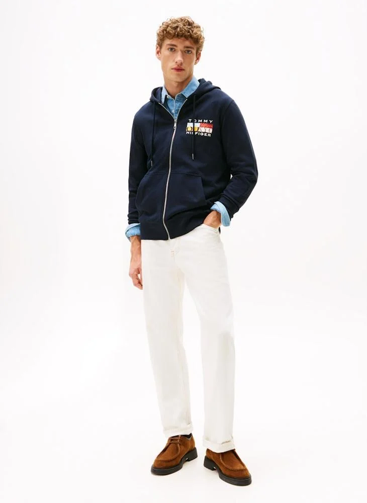 TOMMY HILFIGER Graphic Zip Through Hoodie