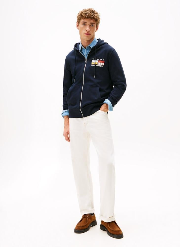 TOMMY HILFIGER Graphic Zip Through Hoodie - Image 4